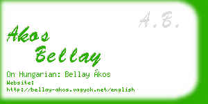 akos bellay business card