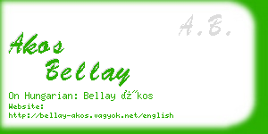 akos bellay business card
